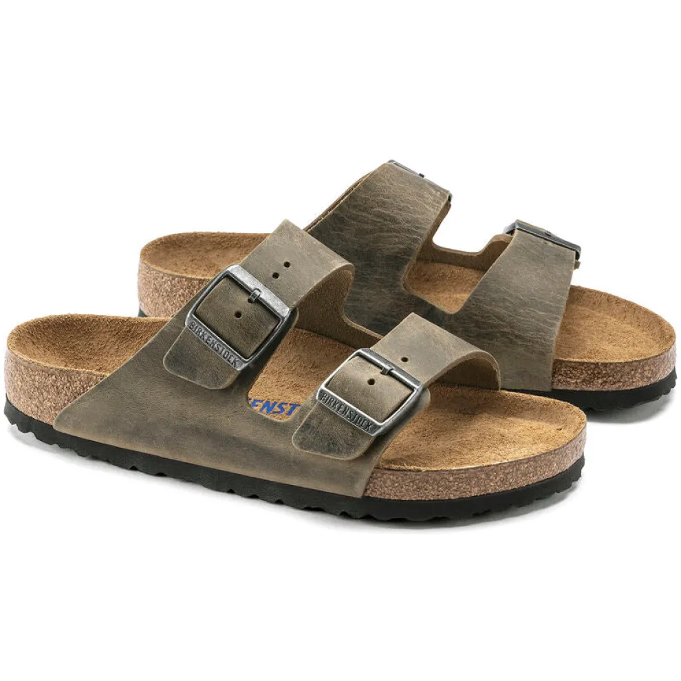 Arizona Soft Footbed Oiled Leather Sandals for Men (Regular/Wide)