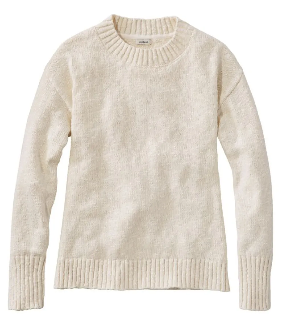 Cotton Ragg Crewneck Sweater for Women