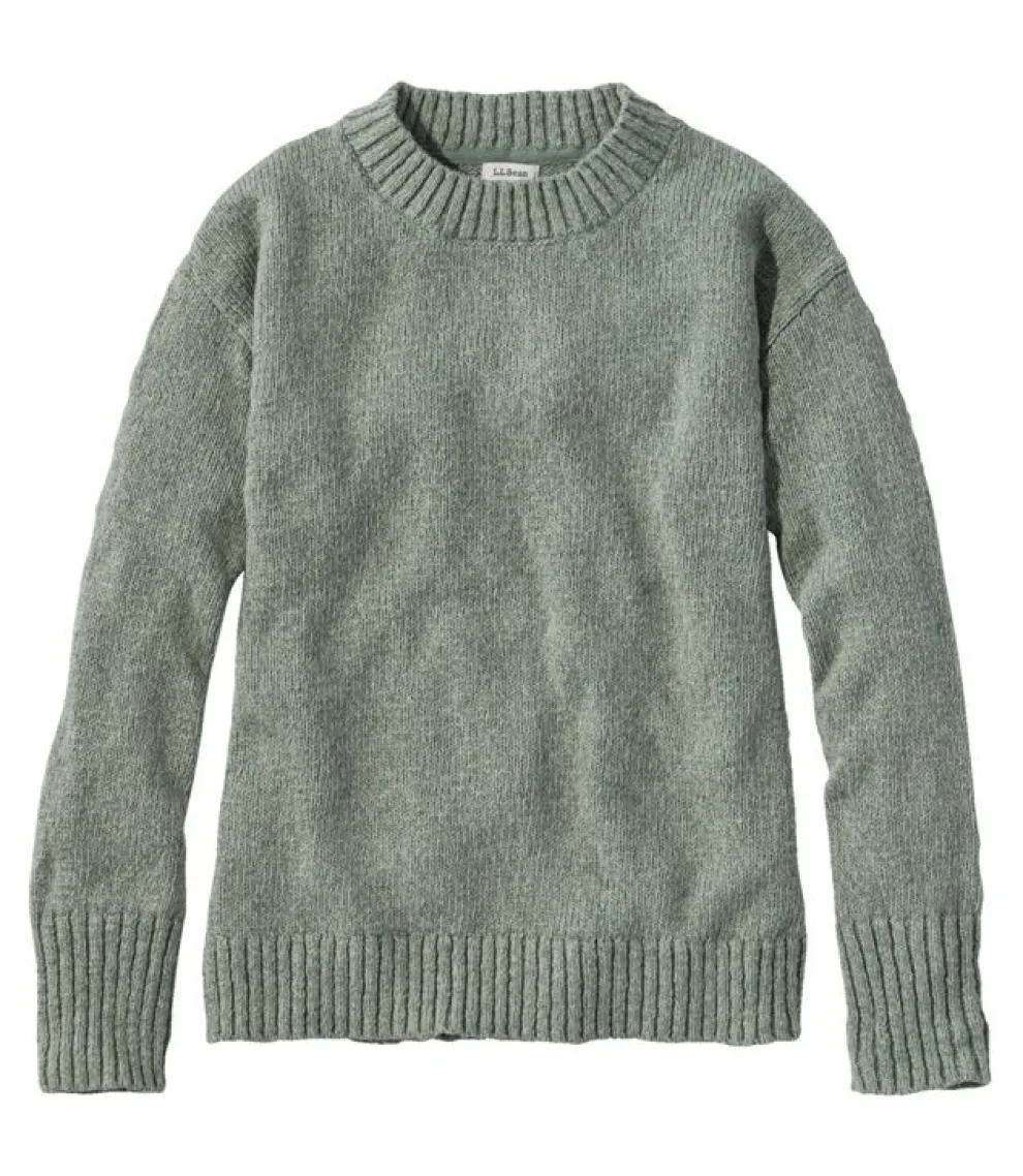 Cotton Ragg Crewneck Sweater for Women