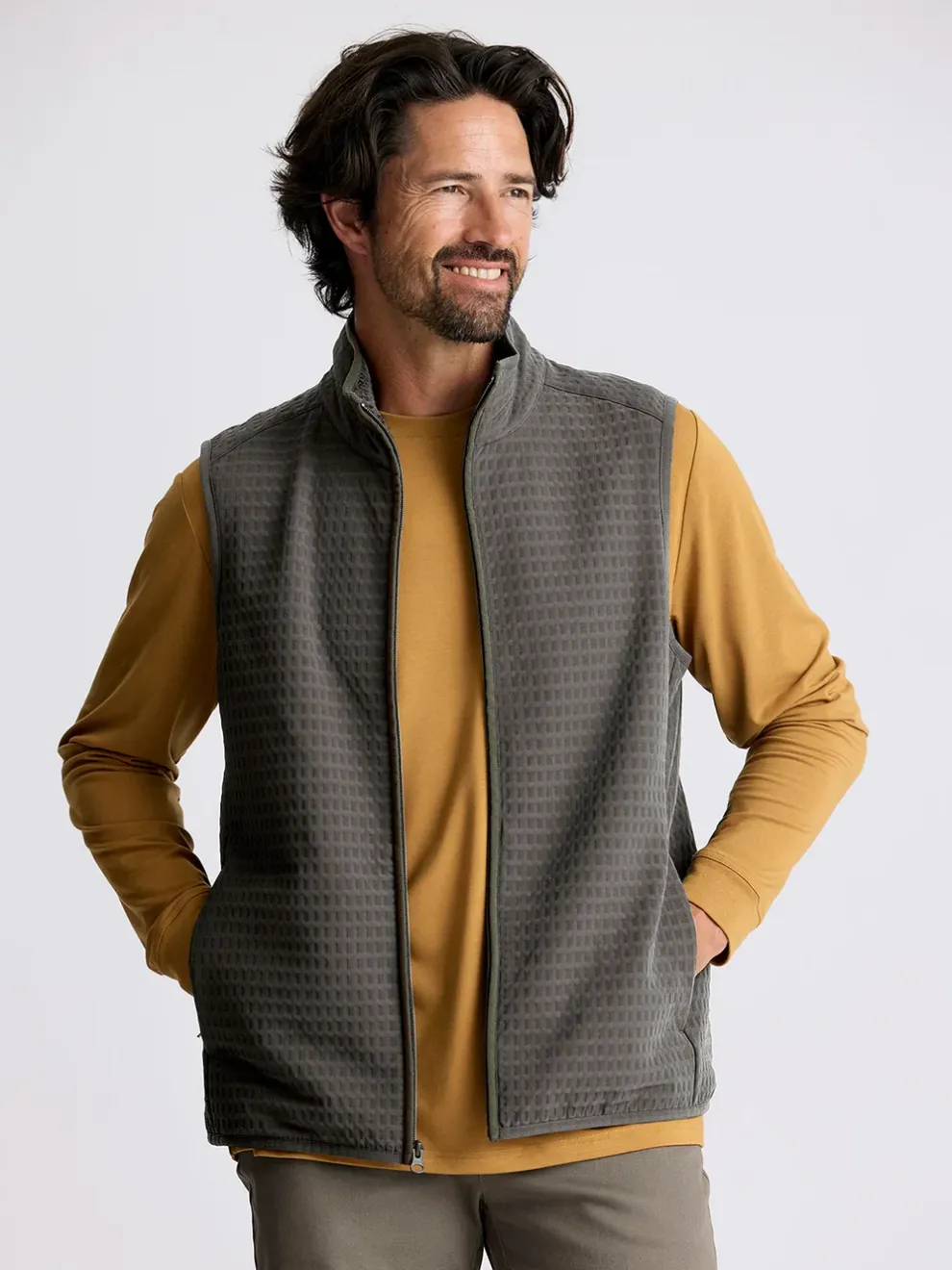 Gridback Fleece Vest for Men