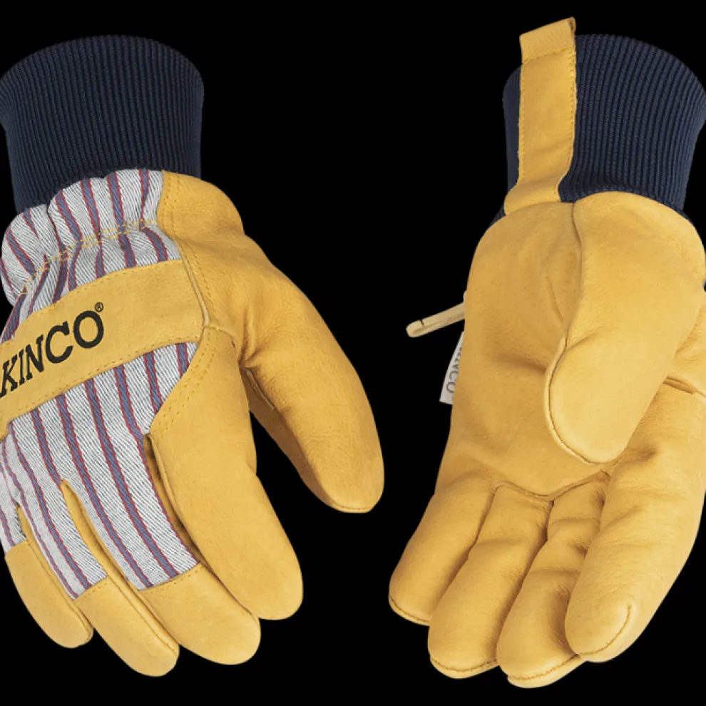 Lined Premium Grain Pigskin Palm with Knit Wrist for Women