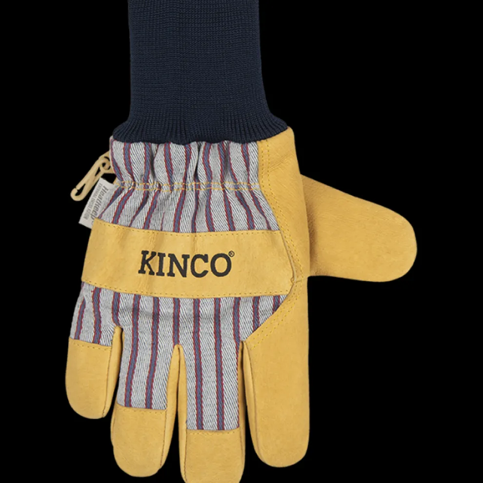 Lined Premium Grain Pigskin Palm with Knit Wrist for Women